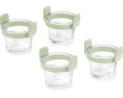 Lékué Airfryer Mini Ovenschaal ø 11 cm - Set 4-delig - Glas - Transparent