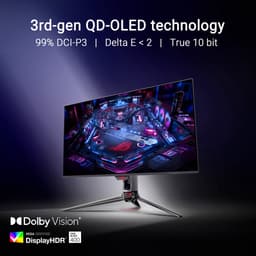 ASUS ROG Swift OLED PG32UCDMR - 4K UHD QD-OLED Gaming Monitor - USB-C 90W Power Delivery - 240Hz - 0.03ms - G-Sync Compatible - 31.5 Inch — thumbnail 7