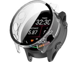 Strap-it Hard case hoesje met screen protector glas - geschikt voor Garmin Forerunner 970 (transparant)