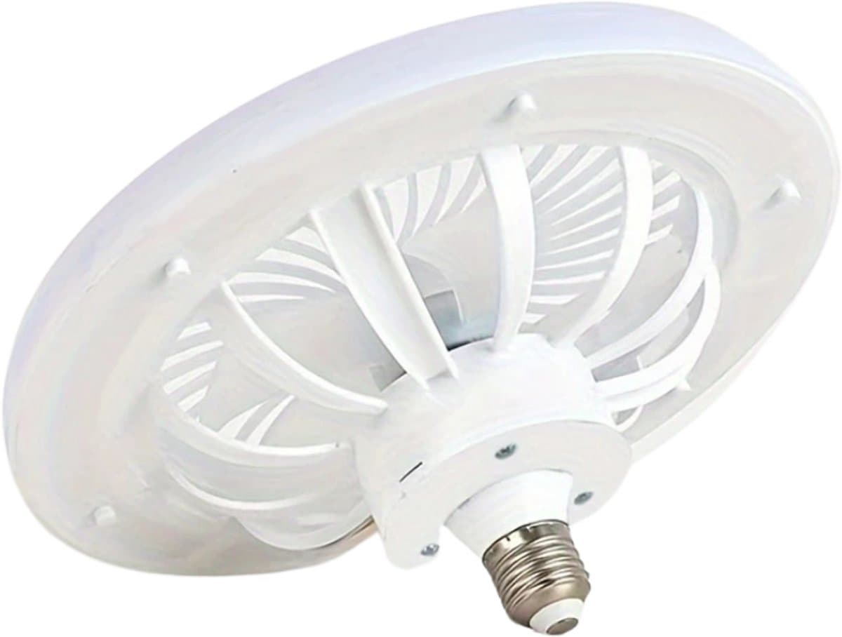 Nivard Plafondventilator - Met Verlichting - Plafond Ventilator - Met Lamp - Plafonniere Met Ventilator - Met Licht - Wit - 25cm — afbeelding 1