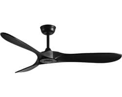 Livano Plafondventilator - Met Verlichting - Plafond Ventilator - Met Lamp - Plafonniere Met Ventilator - Zwart - 152cm — afbeelding 1