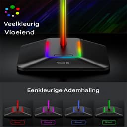 Gaming Headset Stand – Aluminium Koptelefoonhouder met USB-Hub & Personaliseerbare RGB Verlichting voor Gaming Setup — thumbnail 4