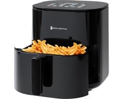 KitchenBrothers Airfryer XL - 5L - 2000W - PFAS-Vrij - Heteluchtfriteuse - Dual Heating - 80ºC tot 200ºC - 8 Kookprogramma's - Zwart