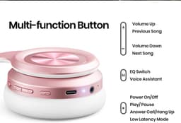 Picun Solo 6 – Draadloze Koptelefoon – Hoofdtelefoon – 140 uur Speelduur – Bluetooth 5.4 – Roze — thumbnail 4