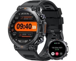Manike K56 Smartwatch – 1,32 inch Display - Hartslag - & Bloeddrukmeting - SpO₂ - Slaapmonitoring - Multisport - IP67 Waterdicht - 7 Dagen Batterij - Meldingen, Android & iOS Compatibel