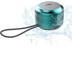 KINSI Draadloze Bluetooth Speaker met Ruisonderdrukking – Draagbare Subwoofer met 360° Full-Range Geluid & Stereo Surround Sound