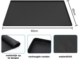 Lekbak Wasmachine – Siliconen Opvangbak - Opstaande Rand - SinkMate® - 60 x 60 cm – Lekbak Koelkast Vaatwasser Diepvriezer — thumbnail 3
