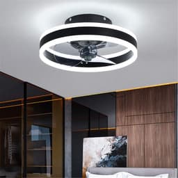 RFWR® Omkeerbare Plafondventilator met Dimbare LED Verlichting en Afstandsbediening - Modern Design voor Slaapkamer en Woonkamer - Ø40cm — thumbnail 1