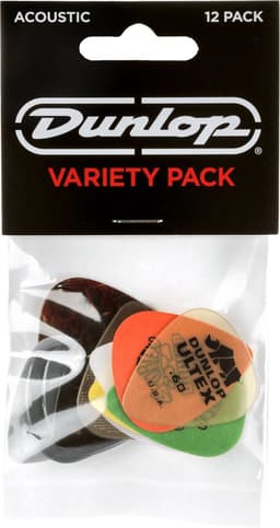 Dunlop PVP112 Acoustic Variety Plectrum 12-Pack - Plectra, light / medium, mix van 12 stuks — thumbnail 4