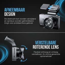 AZDome M63 Pro 1CH 64gb dashcam - Ultra 4K resolutie - 170 graden kijkhoek - Wifi - Gps - Parkeermodus - Inclusief 64gb Micro SD kaart - 3,0 inch Ips Lcd - dashcam voor auto — thumbnail 7