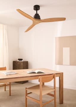 CREATE - Plafondventilator 40W silent Ø132 cm - Met Wandregelaar - Met Afstandsbediening - 6 Snelheden - Timer - Zomer/Winter functie - Zwart - WIND STYLANCE — thumbnail 4
