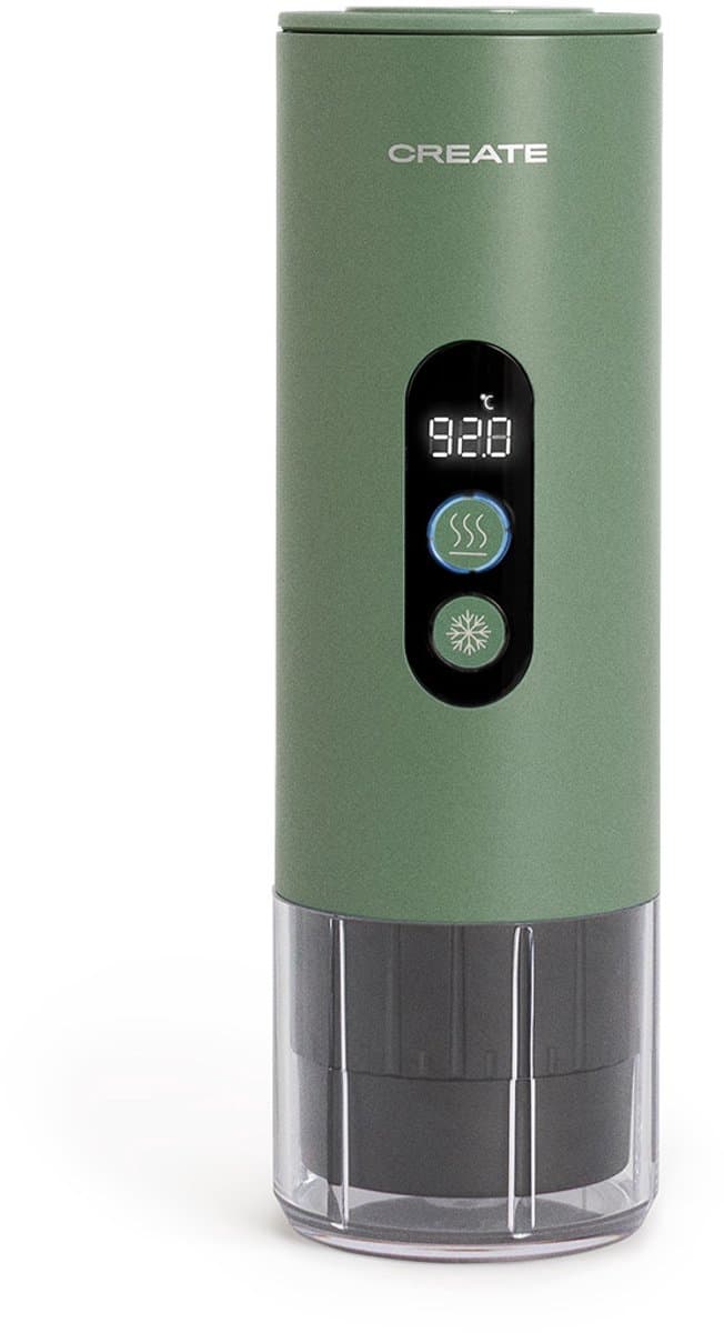 CREATE - Draagbaar espressotoestel 15 bar voor capsules en gemalen koffie - Sage - Zonder draagtas - THERA MOVE — afbeelding 1