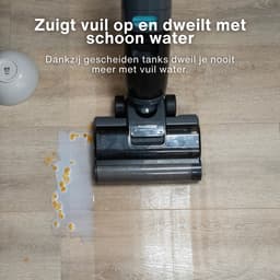 Achaté Dweilstofzuiger – 3-in-1 Steelstofzuiger met Dweilfunctie – Nat & Droog Vloerreiniger – Draadloos 55 min – Zelfreinigend – Voor streeploos schone vloeren — thumbnail 8