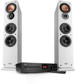 Teufel ULTIMA 40 KOMBO 3 - Compleet stereosysteem met vloerstaande speakers & cd-receiver, Wifi, bluetooth, Spotify Connect, DAB+/FM - wit — thumbnail 1