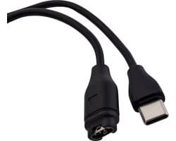 USB-C Oplaadkabel – Geschikt voor Garmin Smartwatches – 1 Meter – Snelladen – Duurzaam & Flexibel – Zwart