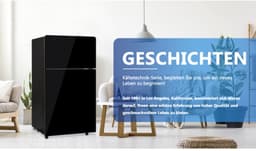 72L mini-koelkast, zwarte glazen deur, 39 dB, 7-fasen temperatuurregeling, LED-verlichting, R600-koelmiddel, directe koeling, geschikt voor keuken, woonkamer, camper en kantoor in 12.120KWH/Annum — thumbnail 5