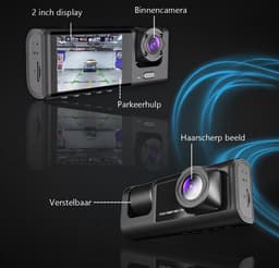 Tech Essentials S1 Dashcam - 720P - SD Kaart 64GB - Met Achteruitrijcamera - USB-C - Voor Auto Camera - Voor En Achter - Nachtzicht — thumbnail 3