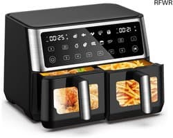 RFWR® Dual Zone XXL Airfryer met 10 liter capaciteit en 10-in-1 kookprogramma