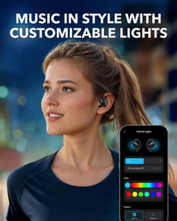 RFWR® Open-Ear Hoofdtelefoon met Verstelbare Oorhaken en Krachtig Geluid - 36U Speeltijd, IP55, Bluetooth 5.4 — thumbnail 2