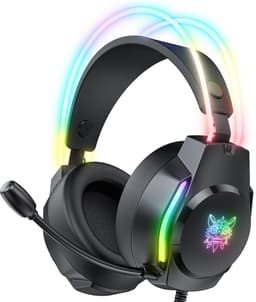 KINSI Gaming Headset met RGB Verlichting - Bedrade Koptelefoon met 3D Surround Sound — thumbnail 1