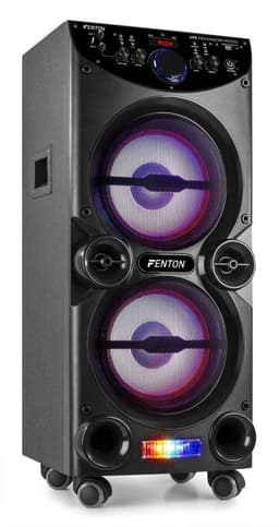 Karaoke set met 2 Microfoons en LED Effect Licht - Fenton LIVE2104 - Bluetooth Speaker - 400 Watt — thumbnail 2