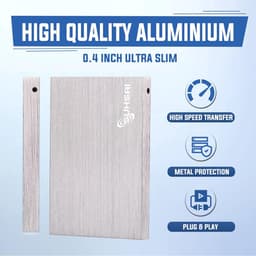 RFWR® Draagbare Externe Harde Schijf USB 2.0 1TB - Slanke 2,5 Inch HDD voor Back-up en Opslag — thumbnail 3