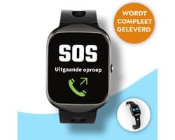 Wiesba WB33S - GPS Horloge Senior - Smartwatch voor Ouderen - Persoonlijke alarmen - alarm horloge ouderen - GPS Horloge Alzheimer - Valdetectie - Persoonlijk alarm