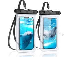 Waterdichte Telefoonhoesje, IPX8 Kristalhelder Waterdicht Telefoonhoes voor Zwemmen 2 stuks, Onderwater Droge Zak voor iPhone 15 14 Pro Max Plus, Samsung Oneplus tot 7 inch Transparant
