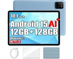 OSCAL Tablet Pad 30 WIFI - Doke AI - 12GB RAM - 128GB ROM - 6600 mAh - 10.1 Inch - Android 15 - Widevine L1 - 1080P FHD - Blauw