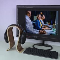 Allecto Plus - Houten Koptelefoon Standaard en Headset Houder voor Bureau - Audio Display Hanger voor diverse merken (minstens 75 tekens) — thumbnail 3