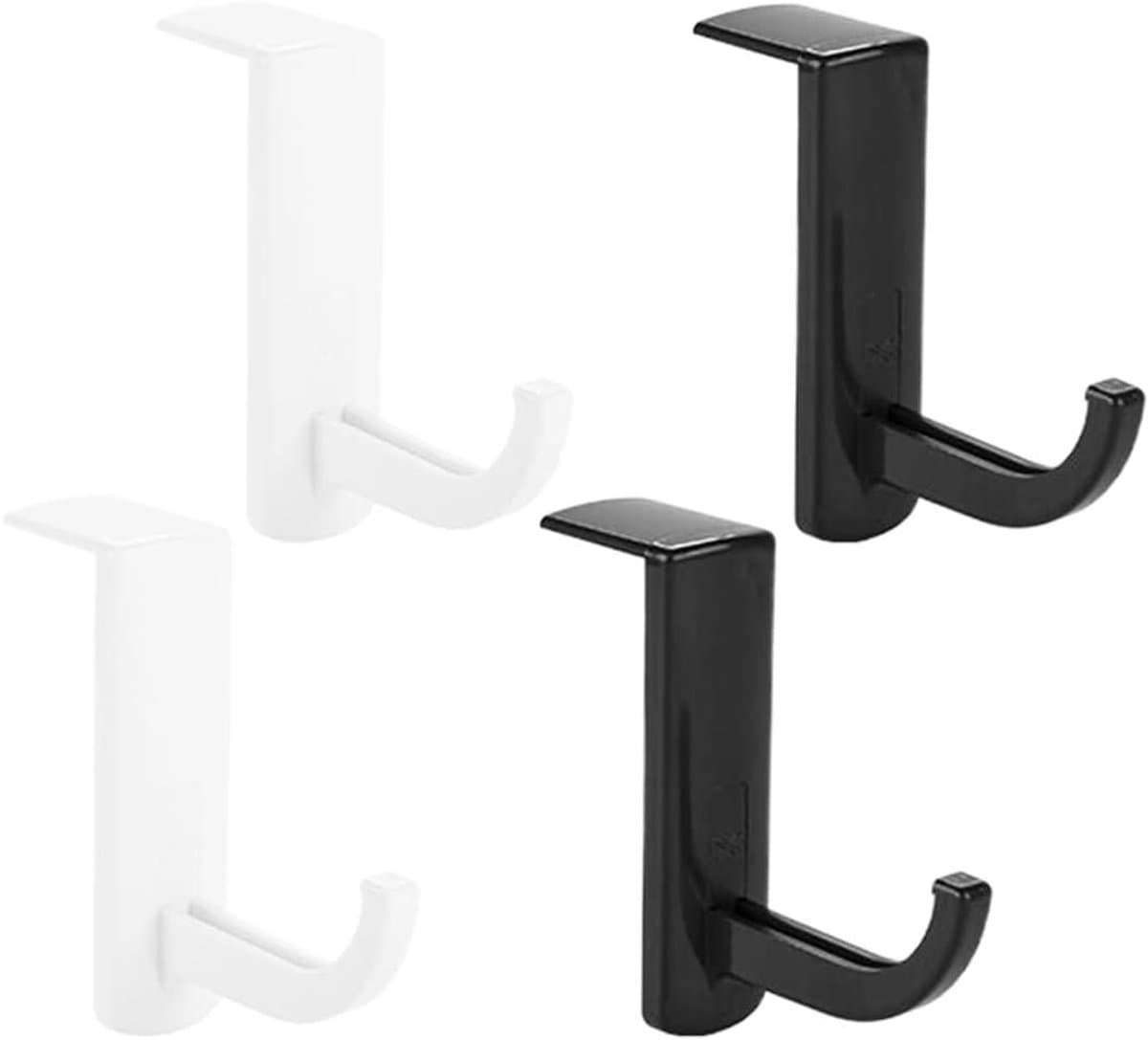 Allecto Plus - Headset houder voor monitor | 4 zelfklevende haken voor hoofdtelefoon | Ruimtebesparende standaard voor computerschermen — afbeelding 1