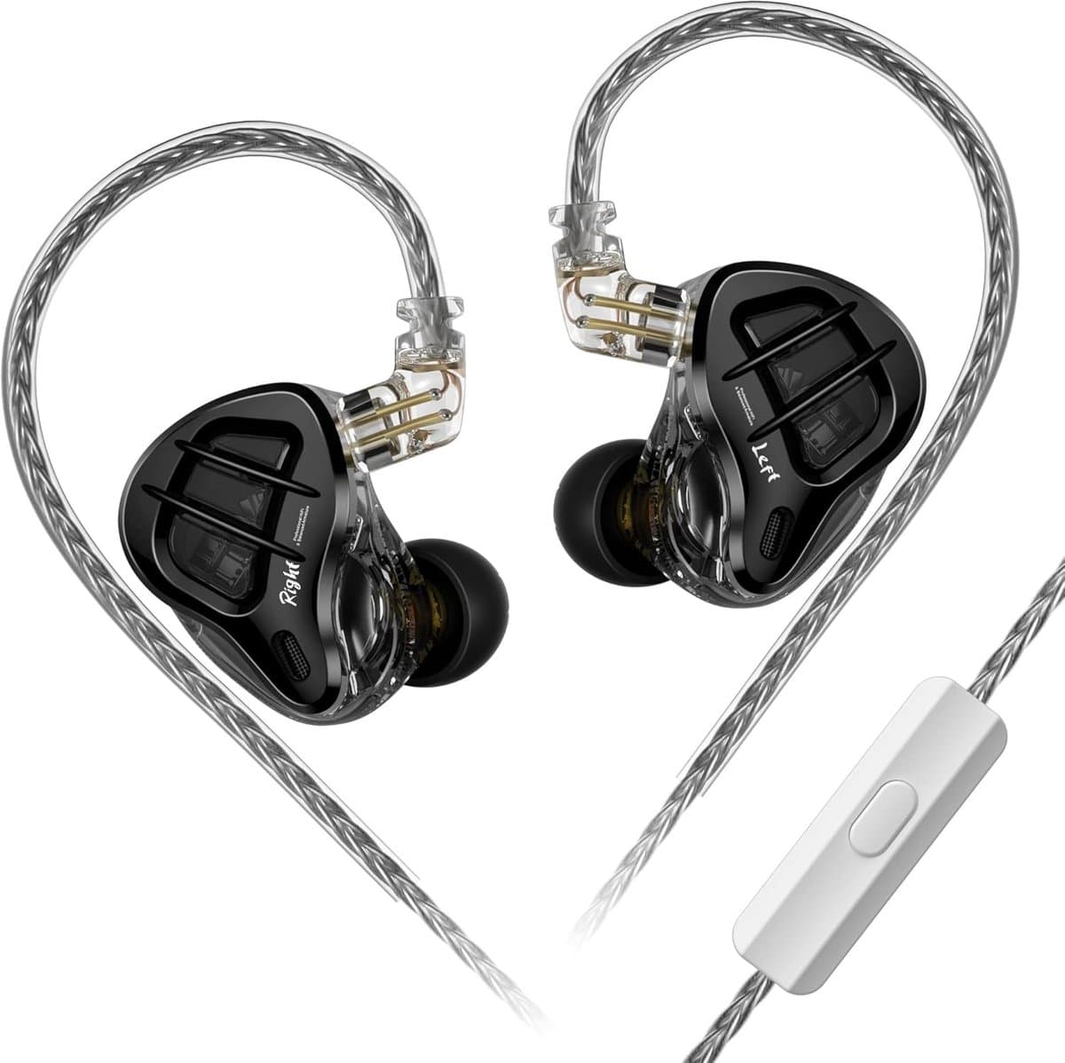 KZ ZAR - In-Ear Monitors - IEM - 1 Dynamische + 7 Balanced Drivers - Audiofiele Oordoppen - Verwisselbare Kabel - Universele Pasvorm - Zwart — afbeelding 1
