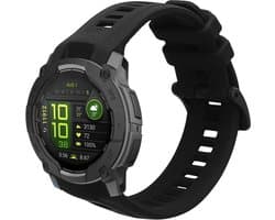 kwmobile 1x horlogebandjes geschikt voor Garmin Instinct 3 50mm bandje - Smartwatch bandjes van TPU - Activity tracker horloge band in zwart