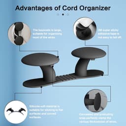 6x Kabel organiser - Kabelhouder - Kabelhaspels - Winder Snoer Clip - Kabel Draad Clips - Snoer Houder - Kabel Houder Clips - Kabelhaspel Apparaten - kabelgeleiding - Zelfklevend - Voor USB Kabels, Draden, Mixers, Koffiemachines, Air Fryers — thumbnail 3