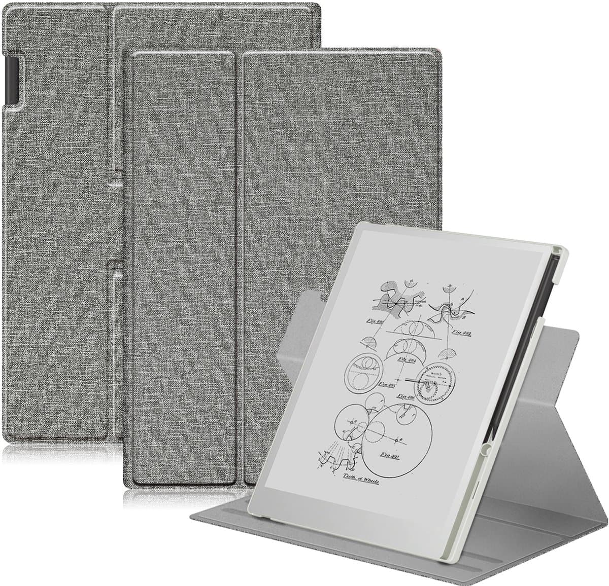 reMarkable® Paper Pro met Marker Plus en Draaibare Grijze hoes - — afbeelding 1