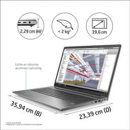 HP ZBook Power 15.6 inch G8 Intel® Core™ i7 i7-11800H Mobiel werkstation 39,6 cm (15.6") Full HD 8 GB DDR4-SDRAM 256 GB SSD NVIDIA T600 Wi-Fi 6 (802.11ax) Windows 10 Pro Grijs — thumbnail 3