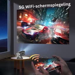 Mini Beamer - Film Projector met Bluetooth - Draagbare Beamer - 4K Kwaliteit - Zwart — thumbnail 3