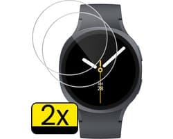 Screenprotector - 2 Stuks - Geschikt voor Samsung Galaxy Watch 8 (44 mm) - Sterk & Shockproof - Tempered Glass - Beschermglas Screen Cover - Gehard Glas - Bescherm Protector voor Smartwatch