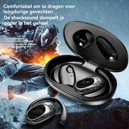 Draadloze In Ear Oordopjes Bluetooth 5.4-Sport Bluetooth Oordopjes -Laadkast met slim kleurenscherm-Noise Cancelling- Touch Control Open Oor waterdichte oortelefoon-Inclusief Oorhaak — thumbnail 2