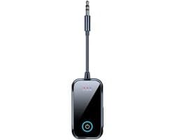 2-in-1 Bluetooth 5.4 Audio Transmitter en Receiver – Zender en ontvanger - Draadloze Adapter met 3.5mm Jack AUX - Voor Auto, TV en Speakers - zwart