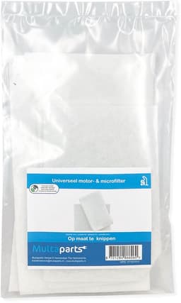 Stofzuiger filterset universeel - zelf op maat te knippen -| Set van 2 filters: motorfilter en microfilter | Afmetingen motorfilter: 20 x 15 cm, afmetingen microfilter: 25 x 20 cm | Multaparts® huismerk — thumbnail 2
