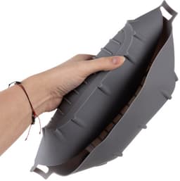 Airfryer siliconen inzet - Herbruikbare airfryer mand - Airfryer accessoires 20x20 - Vetvrij bakken airfryer - Siliconen bakvorm airfryer - Airfryer inzet grijs - Airfryer mandje siliconen — thumbnail 5