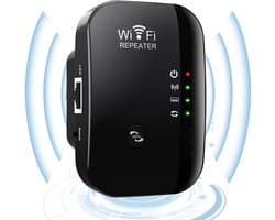 WiFi Versterker Stopcontact - Router Draadloos - WiFi Repeater - Booster - WiFi Extender - 300Mbps - Super WiFi Booster - WiFi Versterker Stopcontact - Extra Groot Bereik - Draadloos - zwart