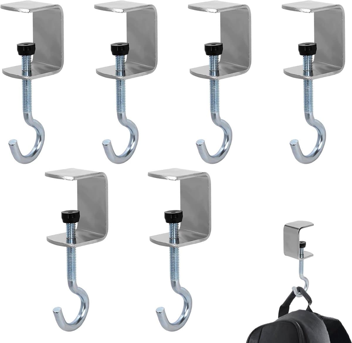 Bureautashaken - Draagbare Handtashanger - 6 Stuks - Verstelbaar — afbeelding 1