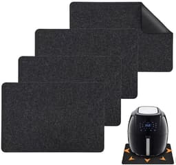 4x Air Fryer Mat 44x30cm - Hittebestendige matte - Hitte-Isolerende Placemats - Beschermmat - Hittebestendige en Vuurvaste Keukenmat voor Apparaat - Waterdicht en Antislip - Keuken Accessoire - Geschikt voor Airfryer Koffiezetapparaat Keukenblad — thumbnail 1