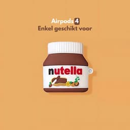 okido - Hoesje geschikt voor Airpods 4 - Nutella siliconen case voor Airpods - Case geschikt voor Apple AirPods 4 - Airpods hoes — thumbnail 2