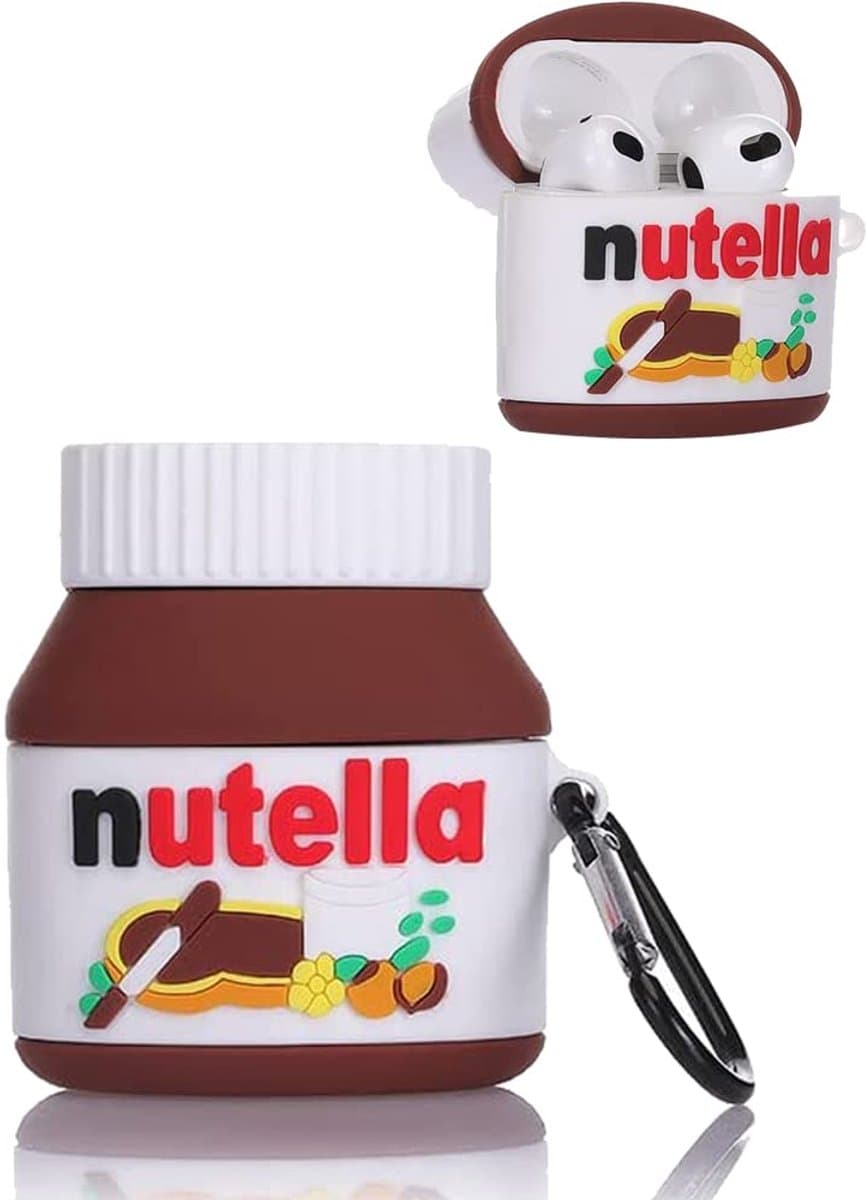 okido - Hoesje geschikt voor Airpods 4 - Nutella siliconen case voor Airpods - Case geschikt voor Apple AirPods 4 - Airpods hoes — afbeelding 1