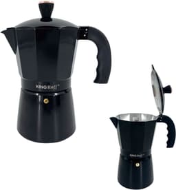 Kinghoff Aluminium Espressokoffiezetapparaat KH-1885 – 12 Kopjes – Zwart – Geschikt voor Inductie - 600ml - Percolator — thumbnail 2