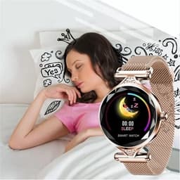 Darenci Smartwatch Sparkle Pro - Smartwatch dames - Smartwatch heren - Activity Tracker - Touchscreen - Stalen band - Dames - Heren - Horloge - Stappenteller - Bloeddrukmeter - Verbrande calorieën - Zuurstofmeter - Spatwaterdicht - Blauw — thumbnail 4