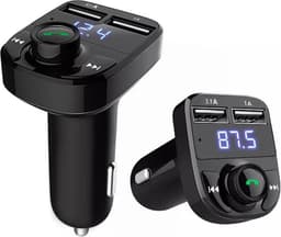 FM Transmitter X8 - Bluetooth Carkit - Draadloze Autolader - Radio USB - Handsfree bellen — thumbnail 3